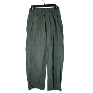Wild Fable Mid Rise Wide Leg Green Lightweight Cargo Pants S NWT